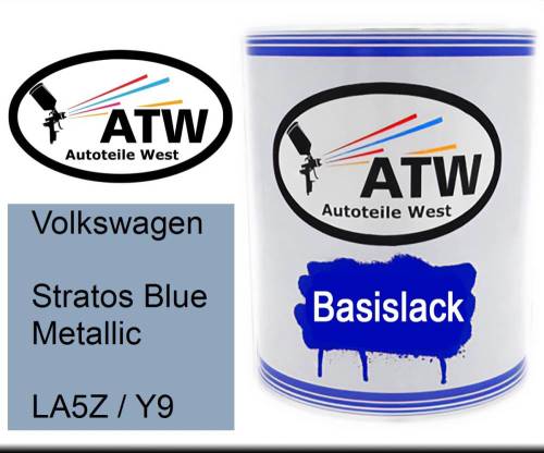 Volkswagen, Stratos Blue Metallic, LA5Z / Y9: 1L Lackdose, von ATW Autoteile West.